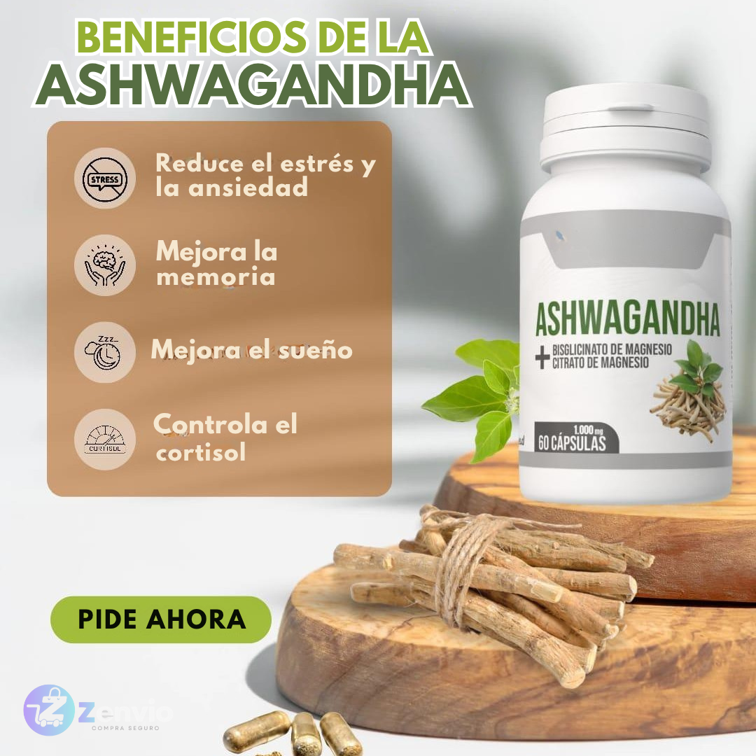 COMBO VITAL 🌿 2 SUPLEMENTOS PODEROSOS Ashwagandha + NAD con Resveratrol  💚